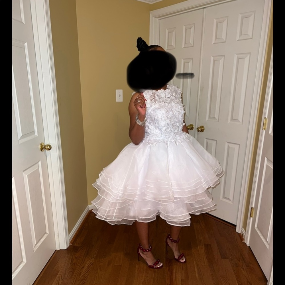 White ball, party, event, prom, or after wedding dress/gown- little white dress